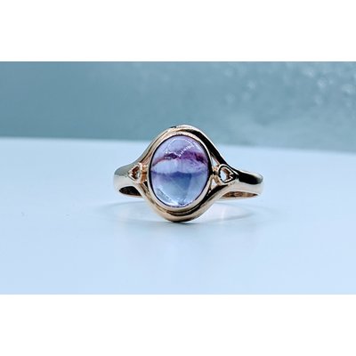 Ring 9x7.5mm Amethyst Cabochon 14ky sz10 220020112 Ring 9x7.5mm Amethyst Cabochon 14ky sz10 220020112