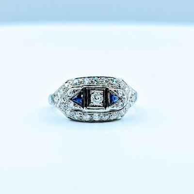 Ring Vintage 3/8ctw Diamond Art Deco 18kw Sz6.5 220030004 Ring Vintage 3/8ctw Diamond Art Deco 18kw Sz6.5 220030004