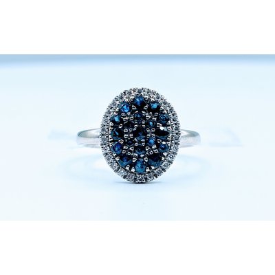 Ring .10ctw Diamond & .33ctw Sapphire 14kw Sz5.75 120020021 Ring .10ctw Diamond & .33ctw Sapphire 14kw Sz5.75 120020021