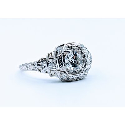Ring .50ctw Diamond Vintage 14kw Sz5.5 120030021 Ring .50ctw Diamond Vintage 14kw Sz5.5 120030021