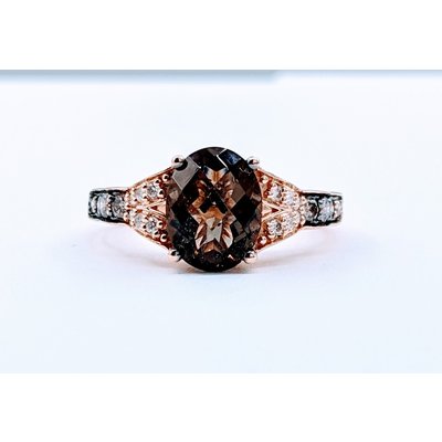 Ring Levian 9x7mm Quartz & Diamond 14kr Sz6.75 120050011 Ring Levian 9x7mm Quartz & Diamond 14kr Sz6.75 120050011