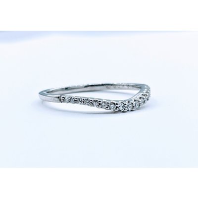 Ring .12ctw Contour Band 14kw Sz6.75 120050017 Ring .12ctw Contour Band 14kw Sz6.75 120050017