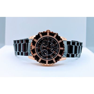 LeVian Ceramic & Diamond Accent Chronograph LeVian Ceramic & Diamond Accent Chronograph