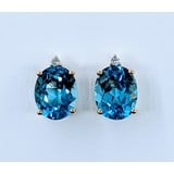  Earrings 04. DI Diamonds 6.82. C BLUE TOPAZ 14K 120080010