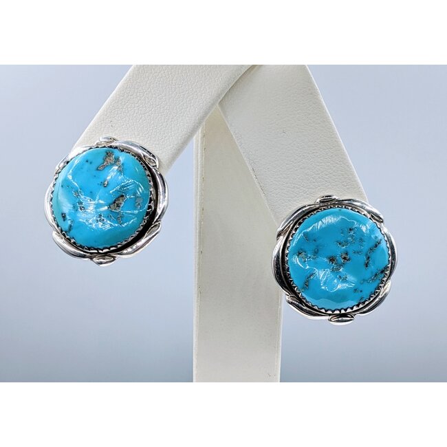 Earrings Native American Turquoise Silver 221020018