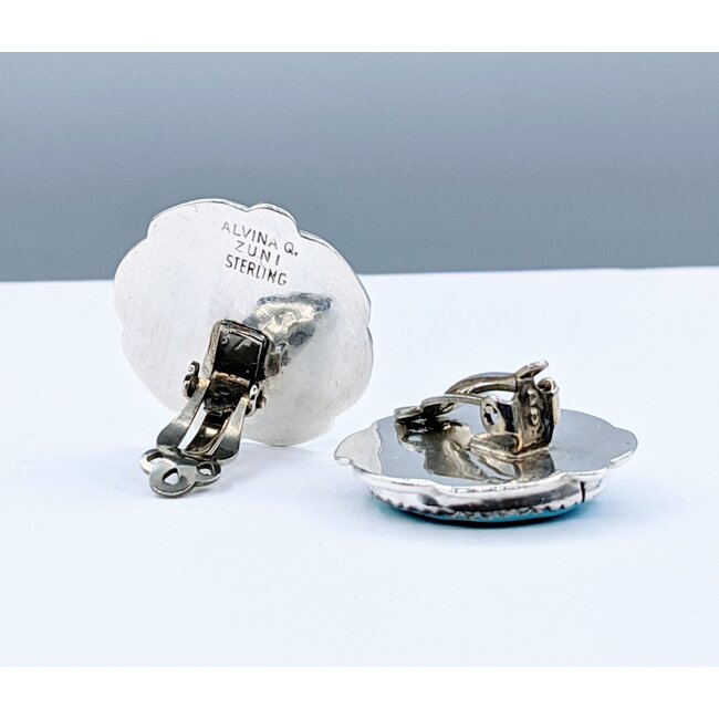 Earrings Native American Turquoise Silver 221020018