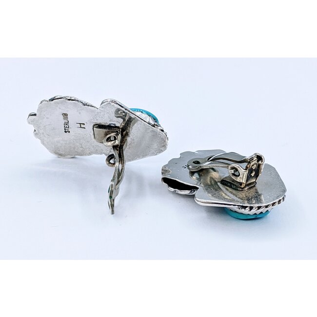 Earrings Native American Turquoise Silver 221020019