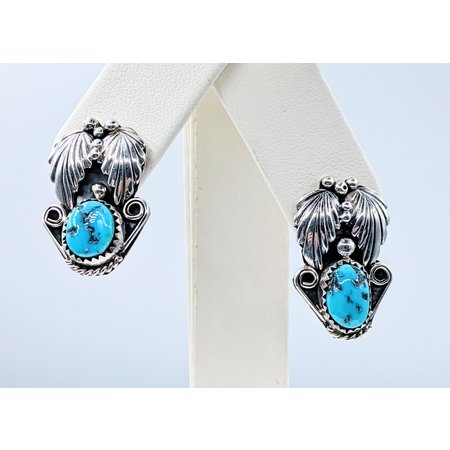 Earrings Native American Turquoise Silver 221020019