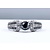 Ring .60ct Round Diamond .25ctw Black and White Diamonds 10kw Sz6.5 221020032
