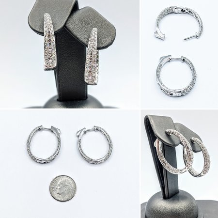 Earrings Hoop 2.67ctw Diamond 14kw 121060366