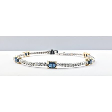 Bracelet 1.92ctw Diamond 3.00ctw Sapphire 14kw 7" 121060405