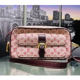  Handbag Louis Vuitton Juliette MM Red Monogram Mini Lin Shoulder Bag 121090221