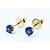 Earrings Stud .56ctw Round Sapphire 14ky 121090290