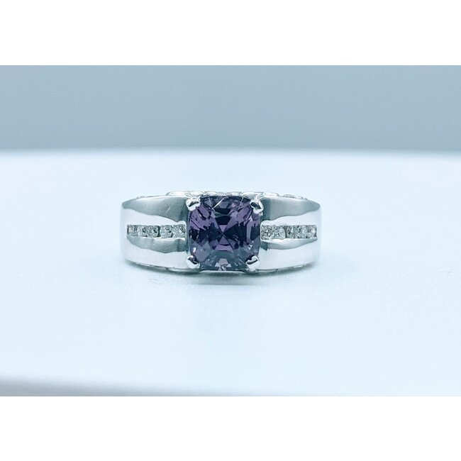 Ring .20ctw Diamond  1.64 Spinel 14kw Sz6 121040099