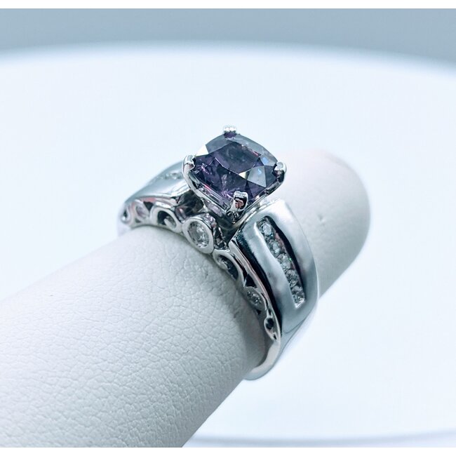 Ring .20ctw Diamond  1.64 Spinel 14kw Sz6 121040099