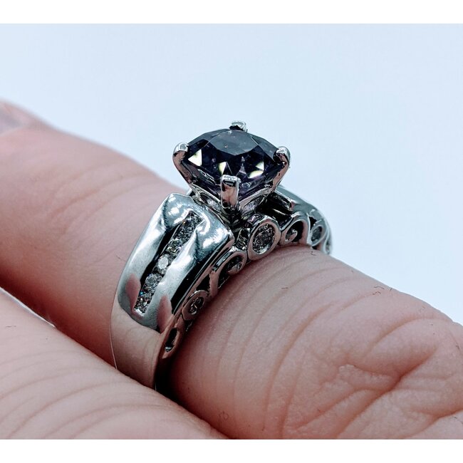 Ring .20ctw Diamond  1.64 Spinel 14kw Sz6 121040099