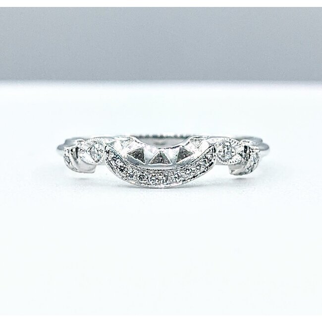 Ring Band Tacori .18ctw Round Diamonds Platinum Sz5.5 221110033