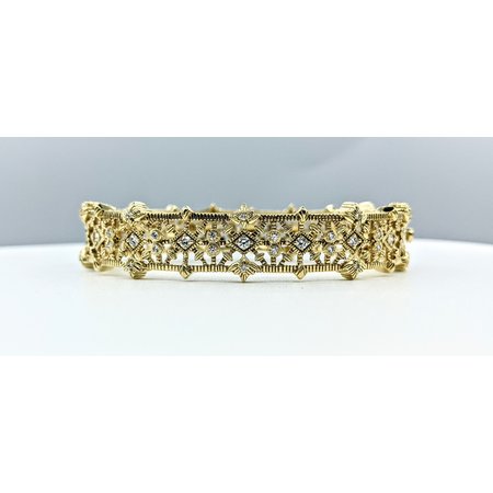 Bracelet Judith Ripka 1.44ctw Round Diamonds 18ky 6.75" 221120004