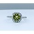 Ring Halo .52ctw Diamonds 1.34ct Peridot 14kw Sz7 121090060