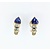Earrings .42ctw Baguette Diamonds 7mm Tanzanites 14ky 19x7.5mm 221120035