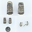 Earrings "J" Hoops .50ctw Round Diamonds 14ky 21x11mm 221120105