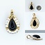 Pendant 17.5x10.5mm Onyx MOP 14ky 34.5x21.5mm 221120149