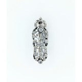  Brooch 1.00ctw Old Euro Diamonds 14k/Plat 42x15mm 221120154