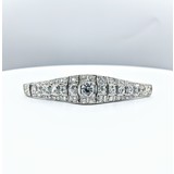  Bracelet Art Deco 7.30Ctw Old European Cut Diamonds Platinum 6.5" 222010071
