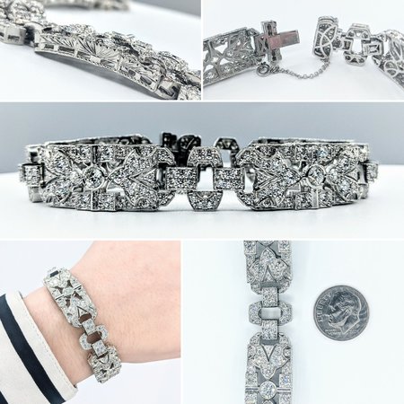 Bracelet 8.32ctw Round Diamonds Platinum 7.75" 222020020