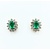 Earrings .36ctw Diamonds 1.00ctw Emerald 10ky 11x9mm 122020160