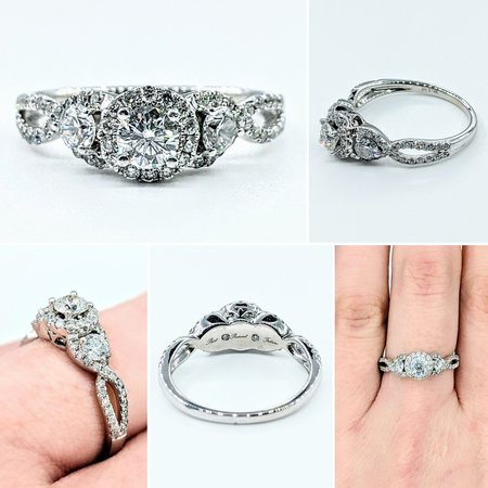 Ring Past, Present, Future 1.00ctw Diamonds 14kw Sz7 122020106