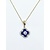 Necklace Enamel Eye Clover .25ctw Diamonds 14ky 16-18" 122030003