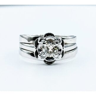Ring .33ct Old European Diamond 14kw Sz6 222030006
