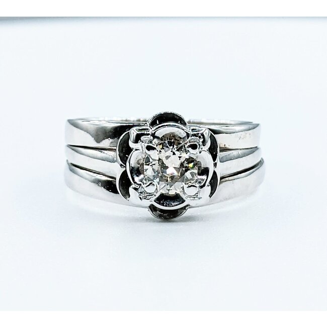 Ring .33ct Old European Diamond 14kw Sz6 222030006