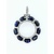 Pendant Circle .73ctw Diamonds 5.46ctw Sapphire 14kw 7/8" 122030013