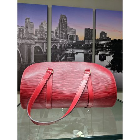 Handbag Louis Vuitton Soufflot Epi Red M52227 122040023