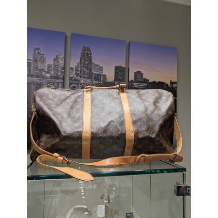 Handbag Louis Vuitton Keepall 50 Bandouliere Monogram W/strap 122040048