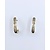 Earrings "J" Hoops .25ctw Round Diamonds 14ky 2.5x17.5mm 222050008