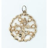  Pendant Vintage Floral (7)2.5mm Pearls 14ky 27mm 222050001