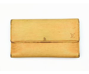 yellow epi leather wallet
