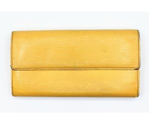 Louis Vuitton LV Macro Wallet M63549 Epi Leather Yellow