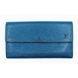  Handbag Louis Vuitton Blue Epi Leather Long Wallet 122050053
