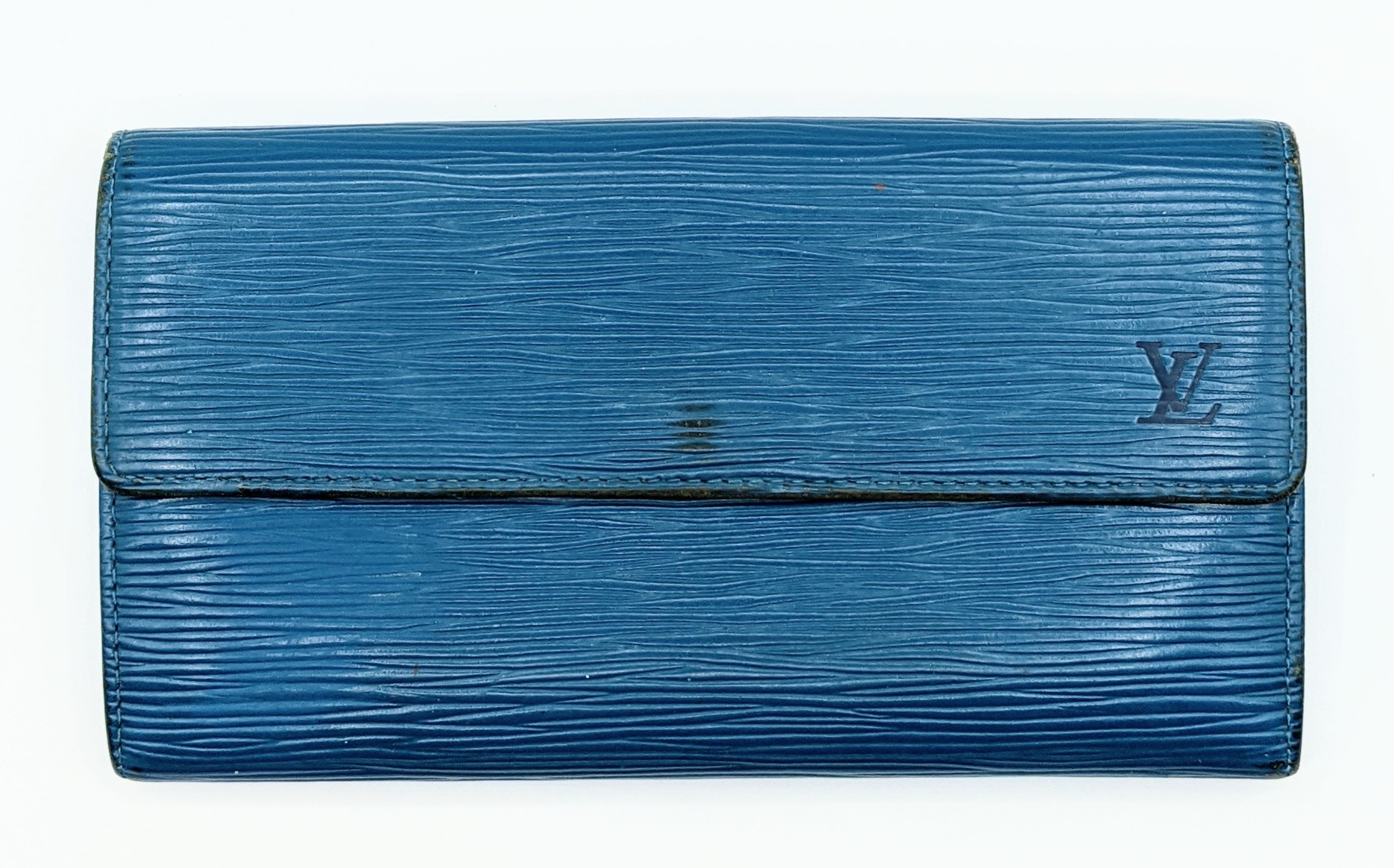Handbag Louis Vuitton Blue Epi Leather Long Wallet 122050053