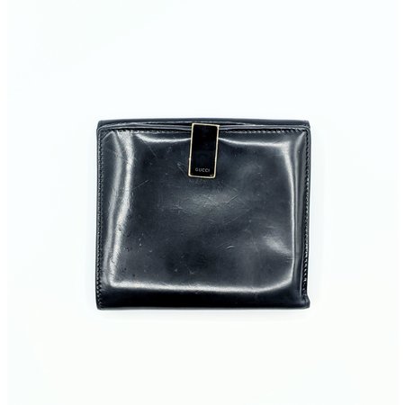 Handbag Gucci Clip Black Leather Wallet 122050063