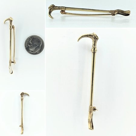 Brooch Riding Cane 14ky 50x12mm 222060098