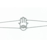  Bracelet Hamsa .35ctw Diamonds 14kw 6.75" 122060150