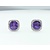 Earrings .19ctw Diamonds 1.68ctw Amethyst 14kw 8.5x8.5mm 122060025