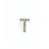  Pendant "T" .08ctw Diamonds 14ky 7.5x5.5mm 122060183