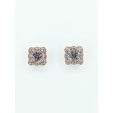  Earrings .20ctw Diamonds 1.11ctw Morganite 14kr 8.25x8.25mm 122060011