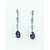 Earrings .06ctw Diamonds 1.4ctw Amethyst 14kw 25x5mm 122060070